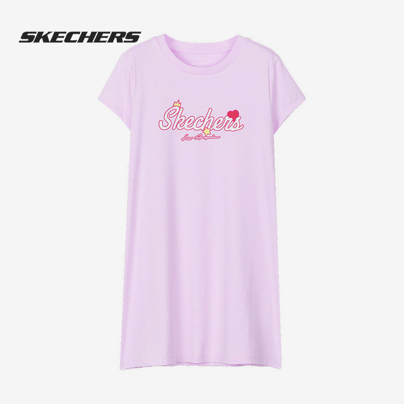 Skechers/斯凯奇正品潮流夏季新款女子休闲运动连衣裙 L220G086