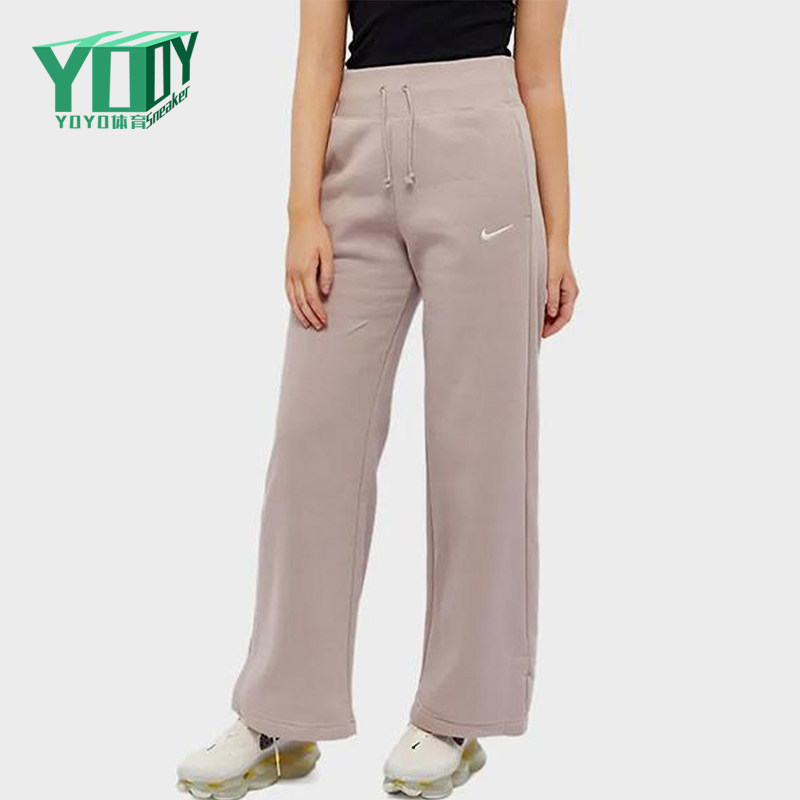Nike/耐克正品系带女士印花图案松紧腰阔腿经典休闲裤DQ5615-272