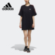 运动连衣裙 Adidas 圆领宽松短袖 女子夏季 FJ6884 阿迪达斯正品
