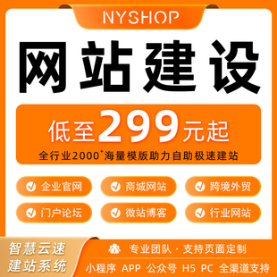 企业展示官网搭建门户论坛个人博客网页设计微站模板电脑网站开发