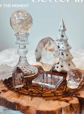 水晶基地水晶能量阵列板与星和月亮阵列图案木制板水晶木制阵列板