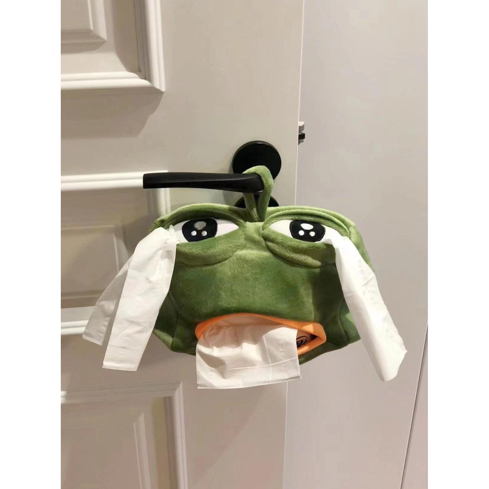 创意网红抽纸盒玩偶可爱搞怪悲伤蛙纸巾盒ins风孤寡青蛙单身礼物