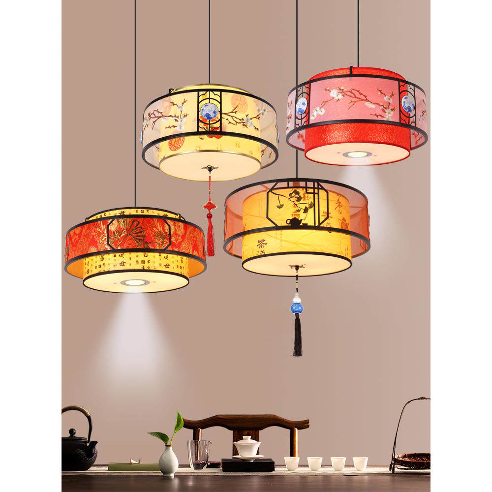 新中式吊灯餐厅饭店大厅灯笼餐饮酒店会所灯具茶楼包厢过道走廊灯