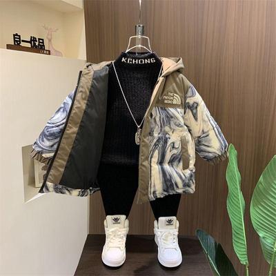 男童加厚羽绒棉服冬季2024新款时髦宝宝超厚棉衣儿童冬装帅气棉袄
