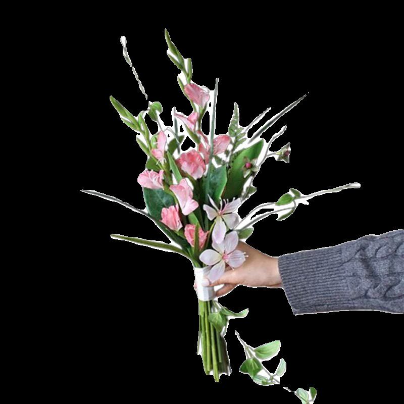 仿真花剑兰花手捧花欧式新娘z结婚领证登记花艺假花摄影影楼拍照