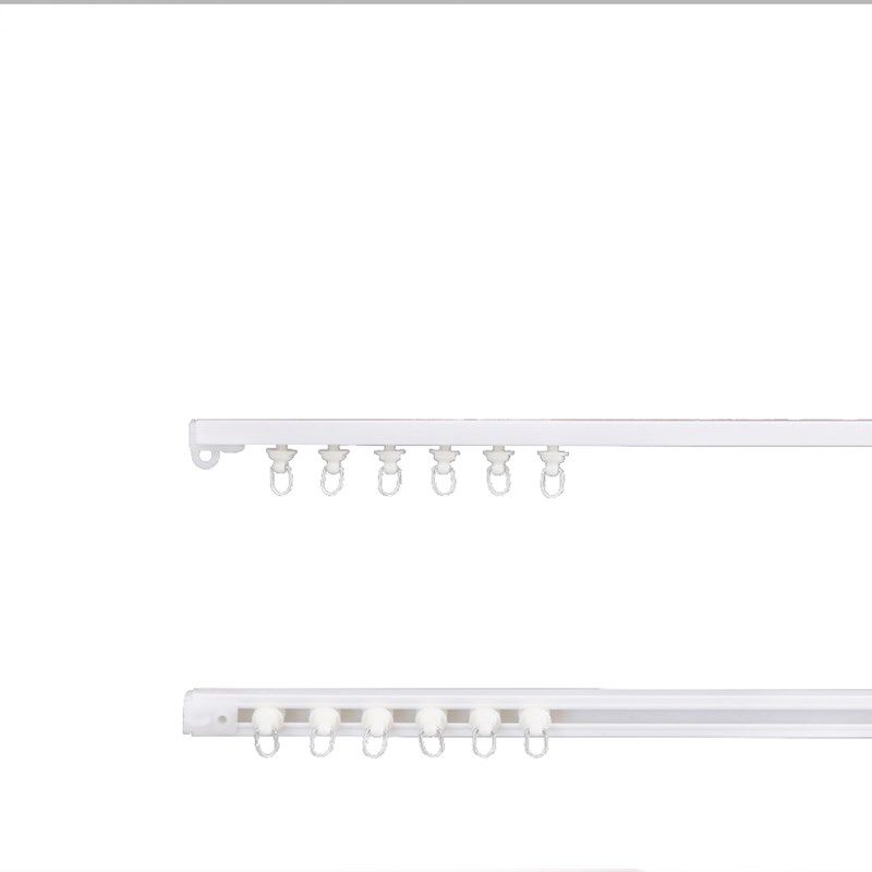 半帘免打孔轨道顶侧装粘q贴直轨超薄静音钠米滑轮轨道窗帘杆免安,居家布艺,窗帘轨道,淘宝优惠券,粉丝福利购,淘宝优惠卷