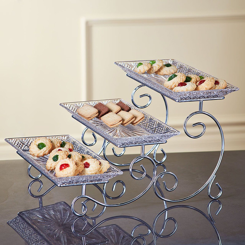 外贸出口都e柏林长方形水晶托盘欧式水果盘点心糖果盘面包盘干果