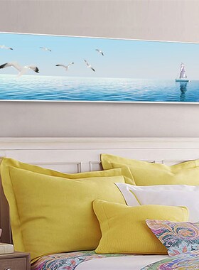 657地中海装饰画卧室床头画沙发D背景墙画客厅挂画海景画酒店壁画