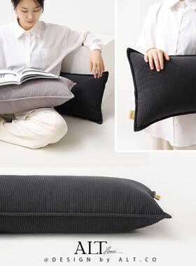 矩形沙发枕头客可达豪华高端芯灯绒腰枕RH-BZ-06枕边枕床背垫厅芯