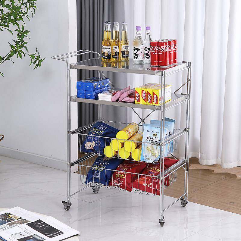 不多锈钢餐车可移动小推车厨房收拉多功能置物架家用零食层篮纳车,住宅家具,可移动边柜,淘宝优惠券,粉丝福利购,淘宝优惠卷