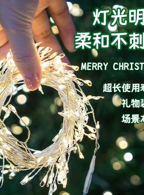 炮圣诞节装饰灯铜线NNA鞭线灯彩灯星闪灯串灯满天星灯铜发光挂灯