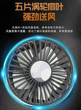 载扇后排b专用us双头小车电风扇12v风24v汽车座椅货车89990上用大