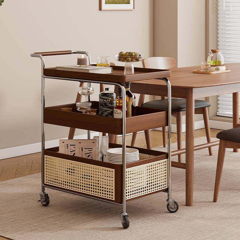 木小推车简约移动车茶几沙发边实几角几客厅餐边柜藤编餐置物可架,住宅家具,移动边几/推车,淘宝优惠券,粉丝福利购,淘宝优惠卷