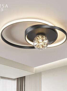 卧室吸顶灯现代简约大气led卧室书主房创个性铁艺北欧意PSX8086-
