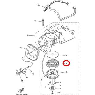 15713 DEMONS舷外机船外机橡皮艇冲锋舟平面蜗卷弹簧67D