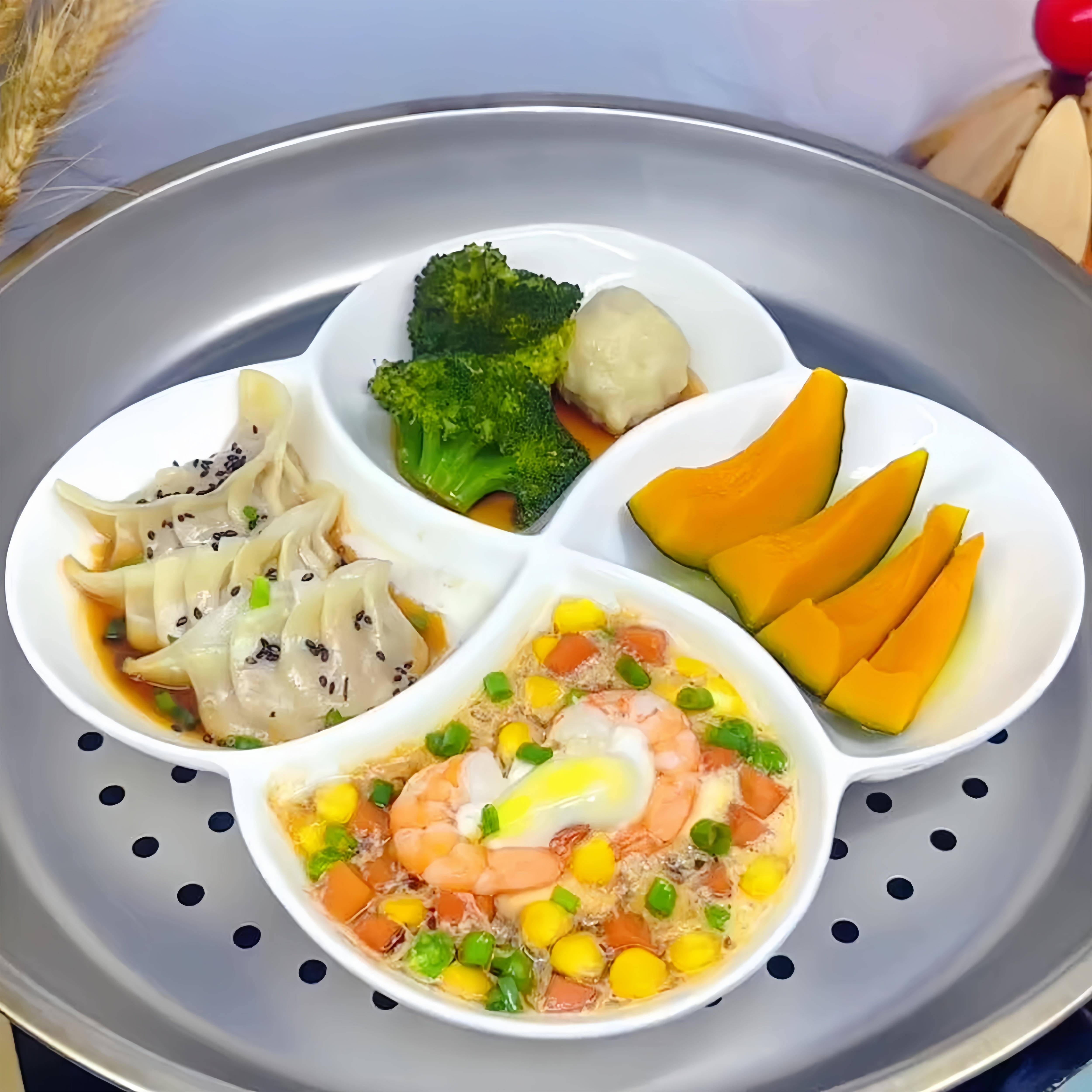 【懒人汤饭一锅出】盘儿童分餐蒸格陶厨房火锅备菜食品瓷级收纳盘