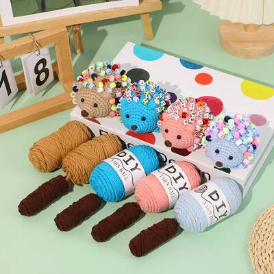 跨境亚马逊钩针套件crochet kit材料包玩偶小鳄鱼手工diy编织材料