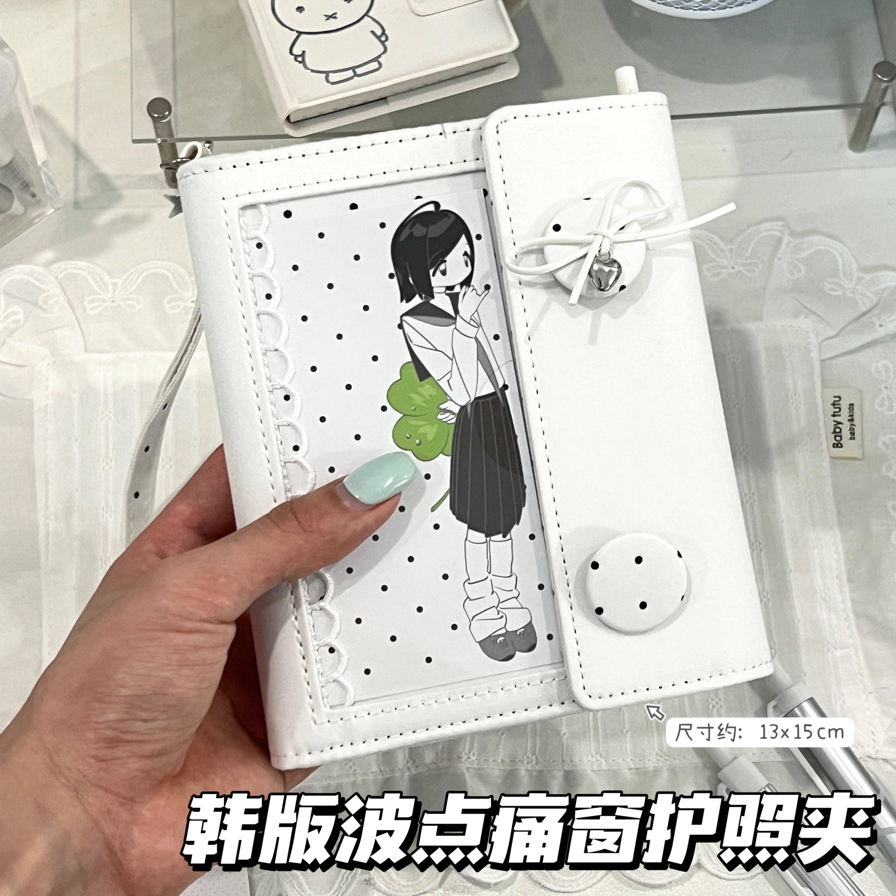 版誓言包波点多功能护照夹零钱女生旅行随身票据证件韩收纳包卡包