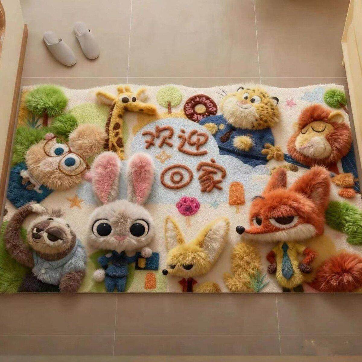 动物卡通立体图案地垫大门口卫生间地毯硅藻泥垫家用防滑浴室地垫,居家布艺,入户地垫,淘宝优惠券,粉丝福利购,淘宝优惠卷