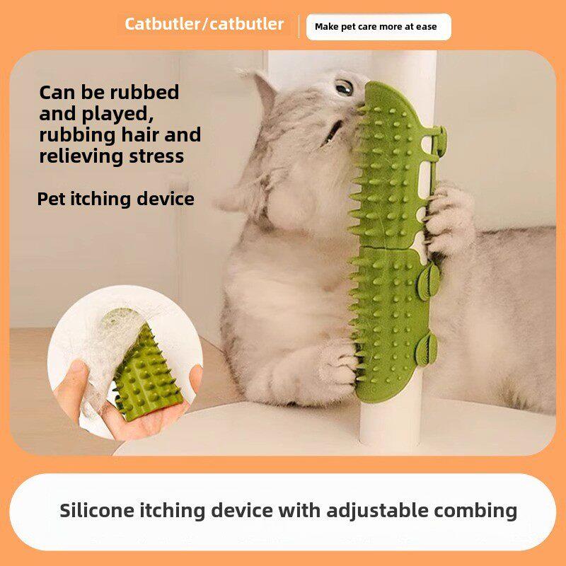 猫咪蹭器墙角蹭毛器硅胶猫咪抓蹭毛桌脚蹭脸按摩自嗨刮毛