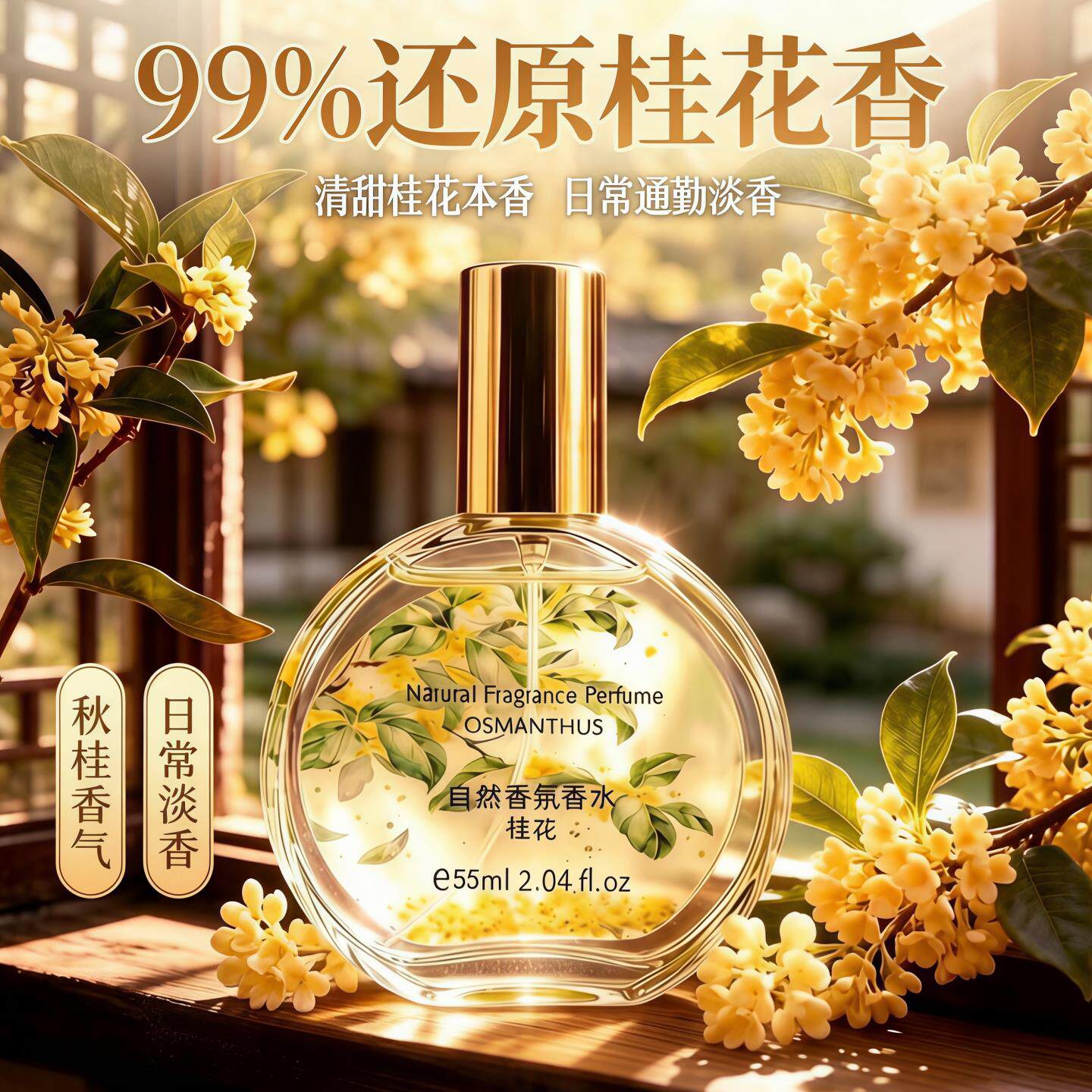 巨好闻!闻过就忘不掉的桂花香水栀子花茉莉清新淡香小众香薰留香