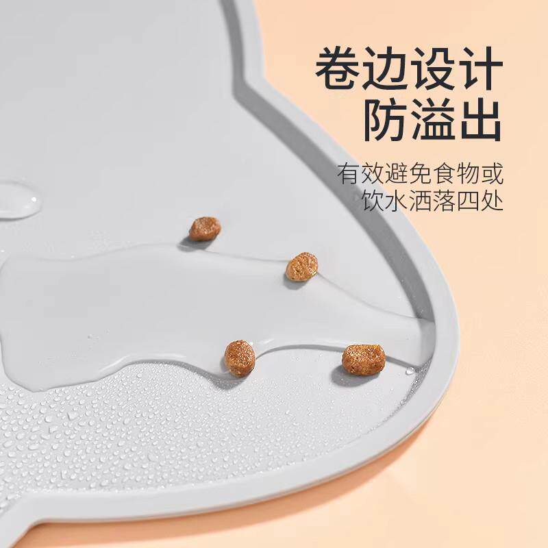 宠物咪餐垫猫碗垫猫子狗狗猫用饭垫硅胶大号防滑DAM防水防漏食用
