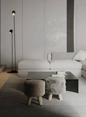 现代简感茶几RYK黑色方形式设计师大小户极型客意厅用家轻奢铁艺