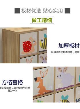 W7形格子柜书电视柜置物架架HPK简易储物柜儿童玩具书方架整理收