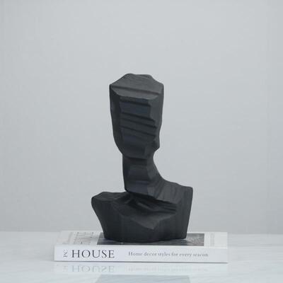 现简约房树脂抽象半身人物摆件书客厅FTH样装板间米兰代时尚软饰