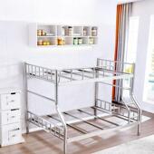 30不锈钢子床儿上下床双童层上HBN下铺二层铁架加4厚母高架1.8米