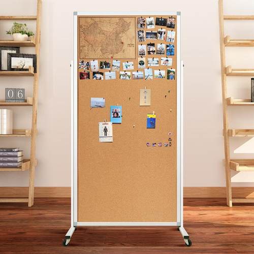 境带支架PQP可移动软跨板屏滚风带木轮公告板留言展示板照片墙背