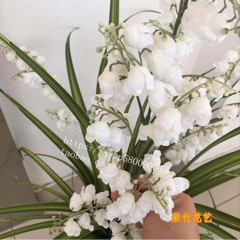 环保真风铃兰水草仿真竹摆放水生田落地假仿LBN树摆放文化办园公