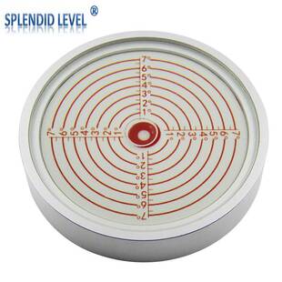 金属万向水平气泡10020圆形水平仪高精度带安装孔内刻线水准仪