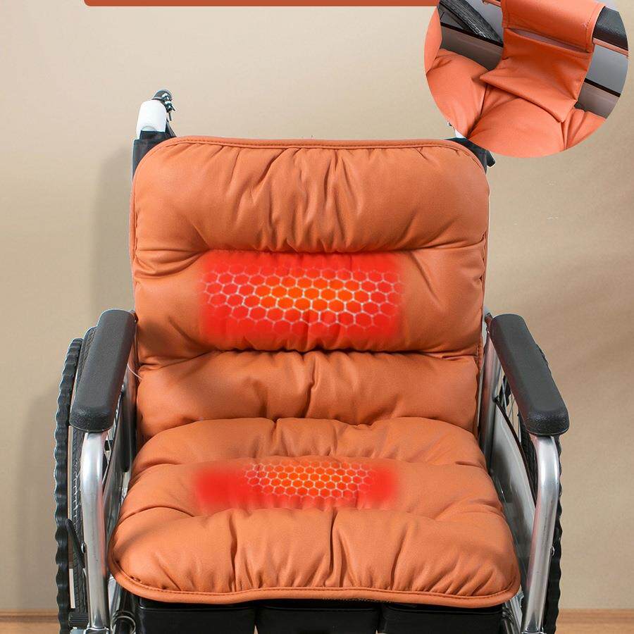 轮椅坐冬垫专用F97HT8TM秋保加热坐垫老人透靠背垫电动轮椅暖配件