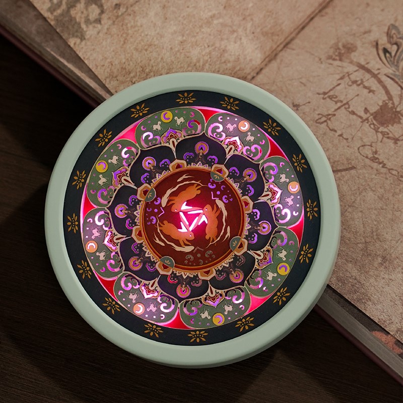 敦煌纸雕冰箱贴藻井三兔九色鹿旅游小夜灯周边纪念创意伴手礼定制