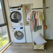 不锈钢管架子落地晾衣架中古衣架简约家用衣帽架收纳架室内挂衣架