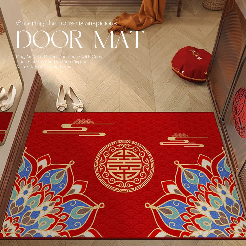 新年喜庆入户门地垫地毯门垫进大门口脚垫子出入平安防滑家用玄关