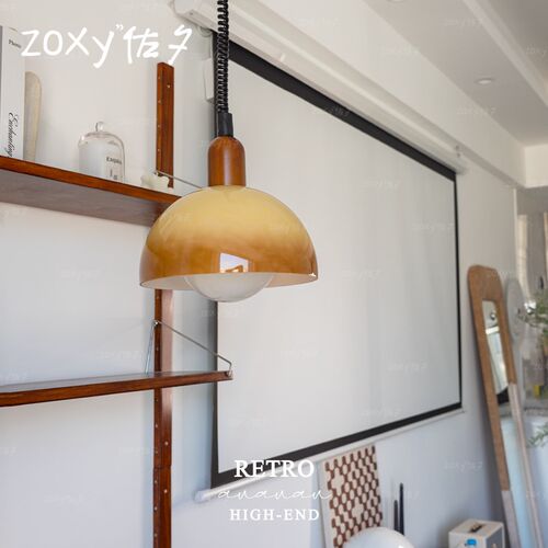 zoxy佐夕  电话线 中古吊灯vintage餐厅复古单头床头卧室书房灯具