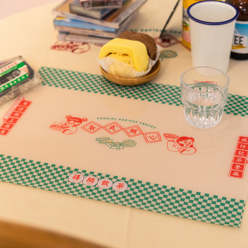 甜话街卡通格子pvc餐垫西餐牛排桌垫防水防油宠物餐盘碗垫杯垫,居家布艺,餐垫,淘宝优惠券,粉丝福利购,淘宝优惠卷
