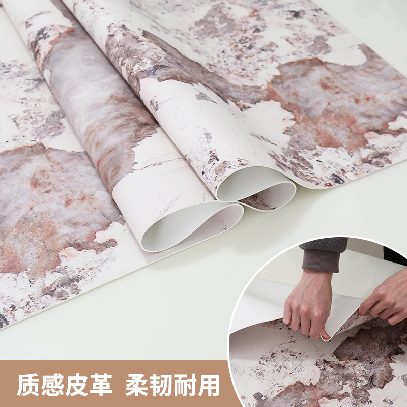 轻奢高级感餐桌垫pvc防水防烫防油茶几台布免洗大理石纹皮革桌布