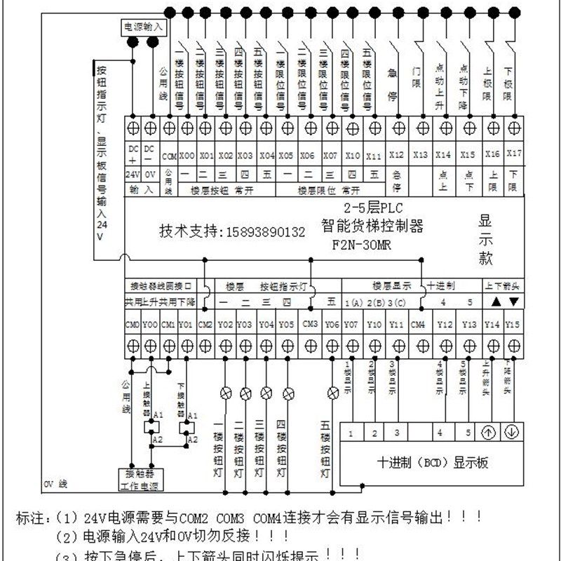 23456789层货梯智能控制器液压升降机外控式杂物梯餐梯控制器主板