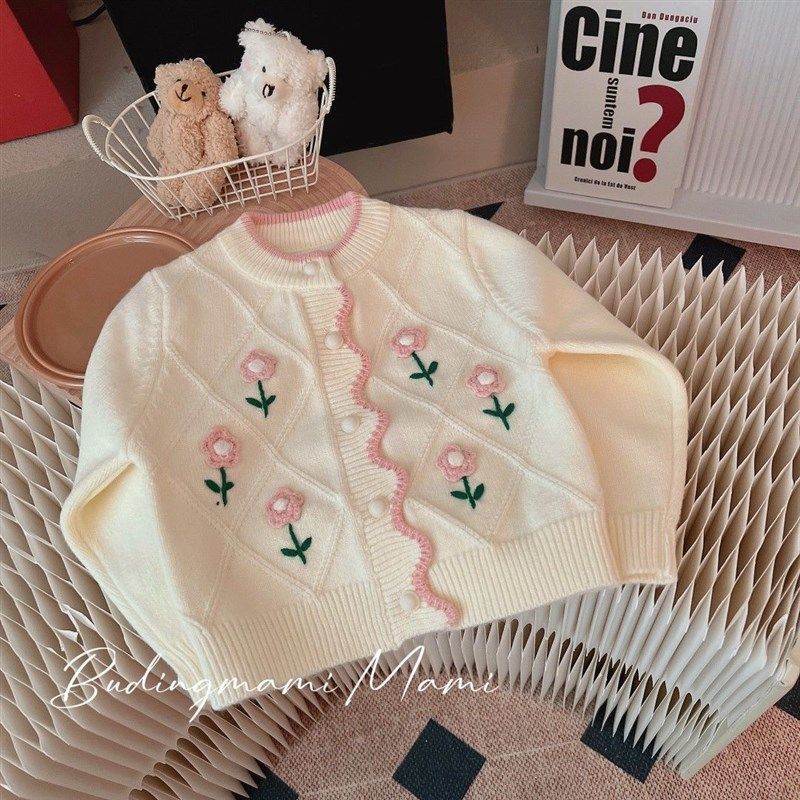 2024新款女童针织衫儿童春装可爱甜美外套宝宝洋气开衫春秋款,童装/婴儿装/亲子装,毛衣/针织衫,淘宝优惠券,粉丝福利购,淘宝优惠卷