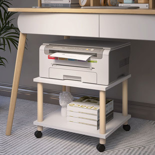 打印机置物架桌下可移动多层置放架办公室复印机加高底座主机托架