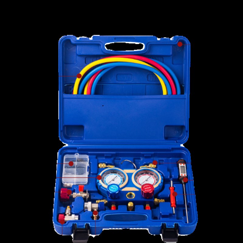 汽车空调410 R134a r22a r410a冷媒双表雪种加氟工具套装压力双表