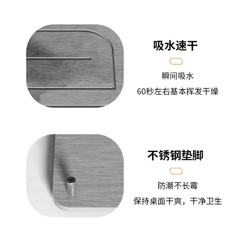 硅藻泥吸水垫厨房台面沥水垫卫生间浴室洗手台置物架防潮防霉杯架图片