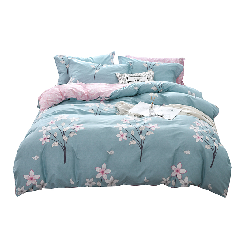 纯棉全棉四件套100床上1.8m床单被套三件套单人学生宿舍双人被罩