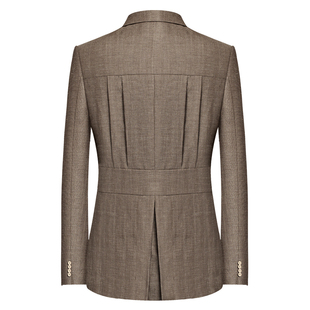 本派休闲西装 设计感英伦风猎装 西服夹克高档羊毛西装 外套男 男新款