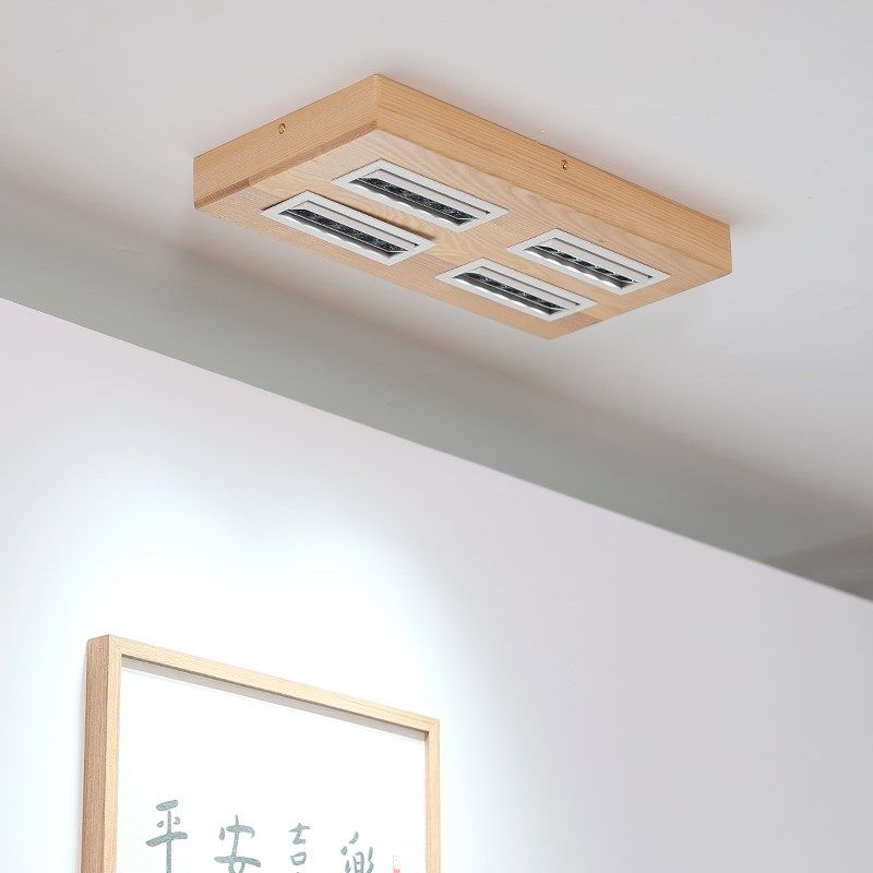 烁阳明装led格栅射灯无主灯原木风客厅卧室阳台白蜡木防眩斗胆灯,家装灯饰光源,格栅灯,淘宝优惠券,粉丝福利购,淘宝优惠卷
