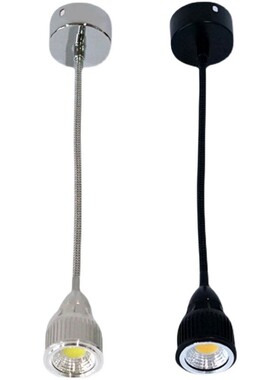 黑色led软管射灯明装吸顶长杆弯管照画灯5W7W12W招牌logo侧装壁灯