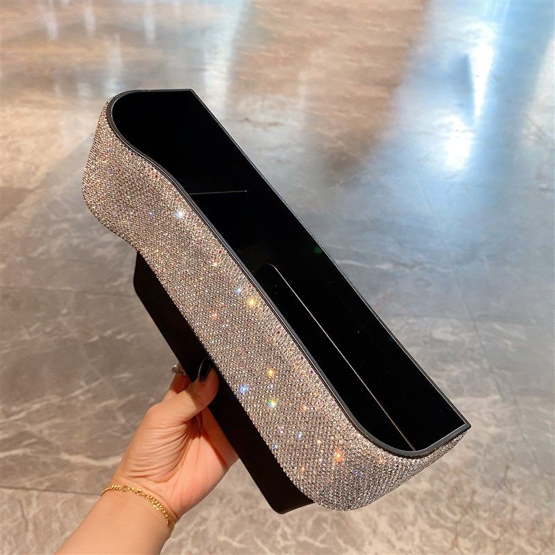 汽车夹缝收纳盒网红车内装饰品高级置物盒轻奢镶钻座椅缝隙储物盒,汽车用品/电子/清洗/改装,车载收纳箱/袋/盒,淘宝优惠券,粉丝福利购,淘宝优惠卷